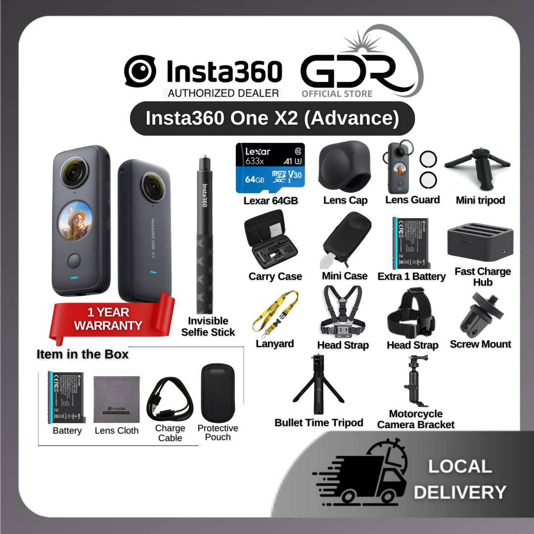 Insta360 One X2 FlowState Stabilization Action Camera 5.7K 30FPS