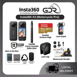 Insta360 X3 - 5.7K Dual-Mode Ultimate 360 Sport Action Camera Panoramic Camera (Official Insta360 Malaysia Warranty)