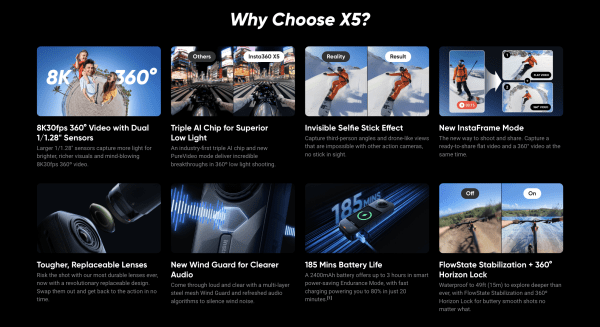Insta360 X5 - The Ultimate 8K 360º Action Camera (Insta360 Malaysia Warranty) - Image 7