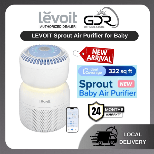 LEVOIT Sprout Air Purifier for Baby with White Noise Sound Machine and Blue-Light-Free Night Light